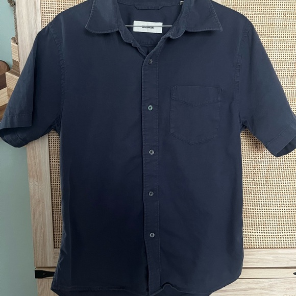Buck Mason Dark Blue Casual Button Down Shirt - Picture 1 of 3